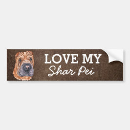 Shar Pei Bumper Sticker Bildekal
