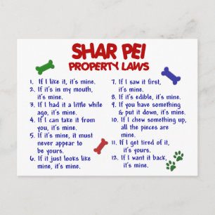 SHAR PEI EGENDOM LAGSTIFTNING 2 VYKORT