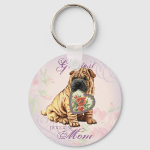 Shar-Pei Heart Mamma Nyckelring