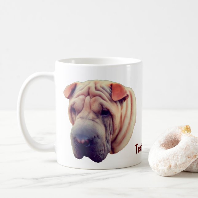 Shar Pei Hund älskare Personlig Kaffemugg (Med munk)