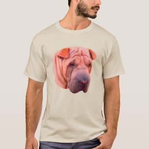 Shar Pei Hund Ansikte T Shirt