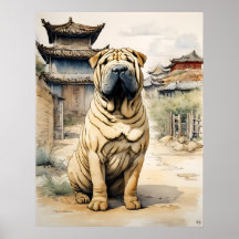 Shar Pei - Hund Art-utskrift