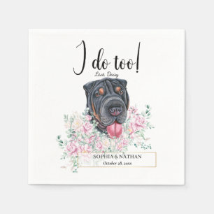 Shar Pei Hund Bröllop Cocktail Napkins Pappersservett