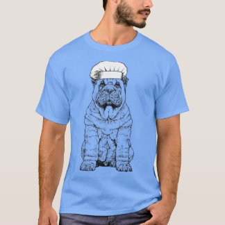 Shar Pei Hund Cook Chef Funny Cooking T Shirt