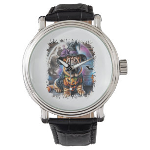 Shar Pei Hund Halloween Square Armbandsur