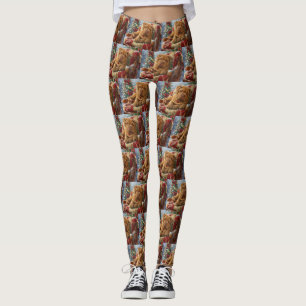 Shar Pei Hund Jul Festlig Leggings