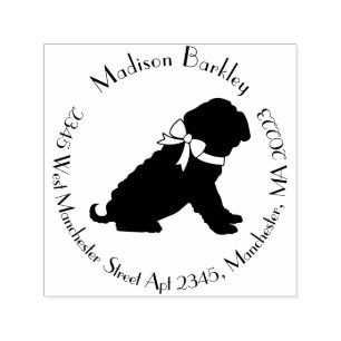 Shar Pei Hund Puppy Självfärgande Stämpel