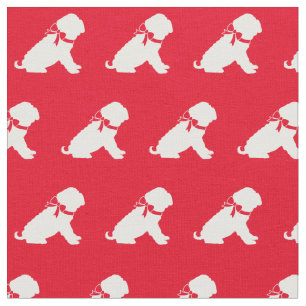 Shar Pei Hund Silhouette Pet Red Tyg