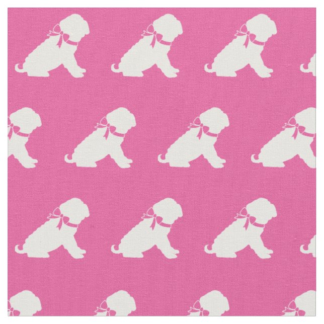 Shar Pei Hund Silhuett Husdjur Rosa Tyg (Närbild)