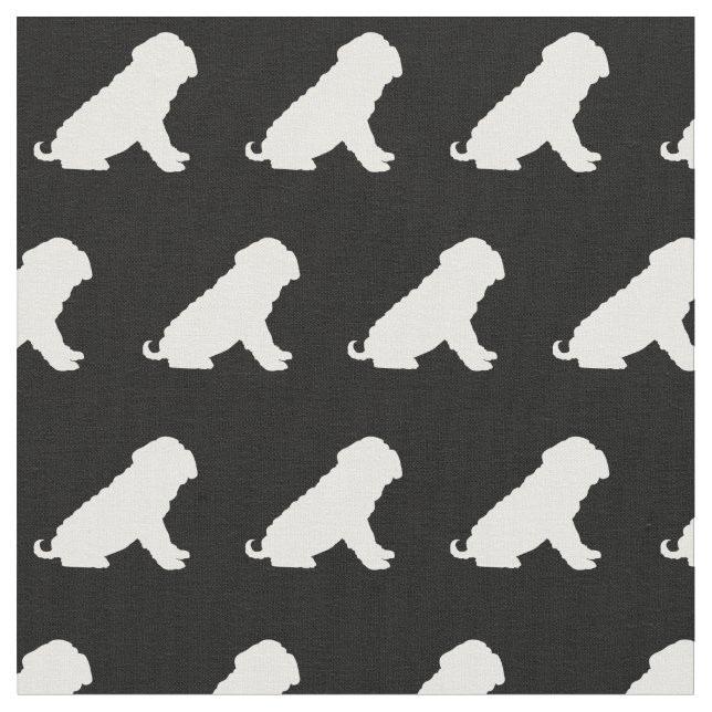 Shar Pei Hund Silhuett Husdjur Tyg (Närbild)
