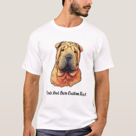 Shar Pei Hund Skapa Din Egen Anpassad Text  T Shirt