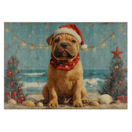 Shar Pei Hund Vintage Beach