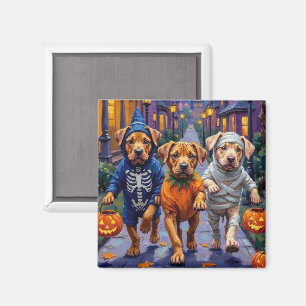 Shar Pei Hundar Busar på Halloweenkostymer Magnet