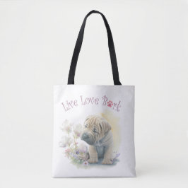 Shar-pei Hundmamma Blommig Tygkasse