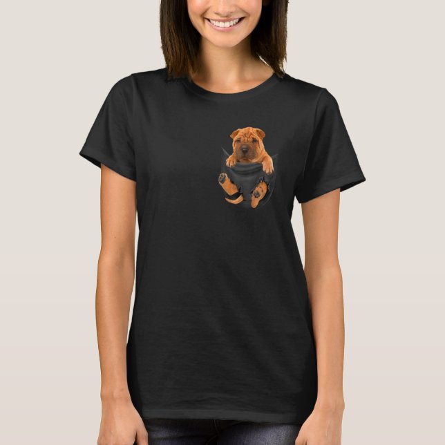 Shar Pei i din påse för Shar Pei T Shirt (Framsida)