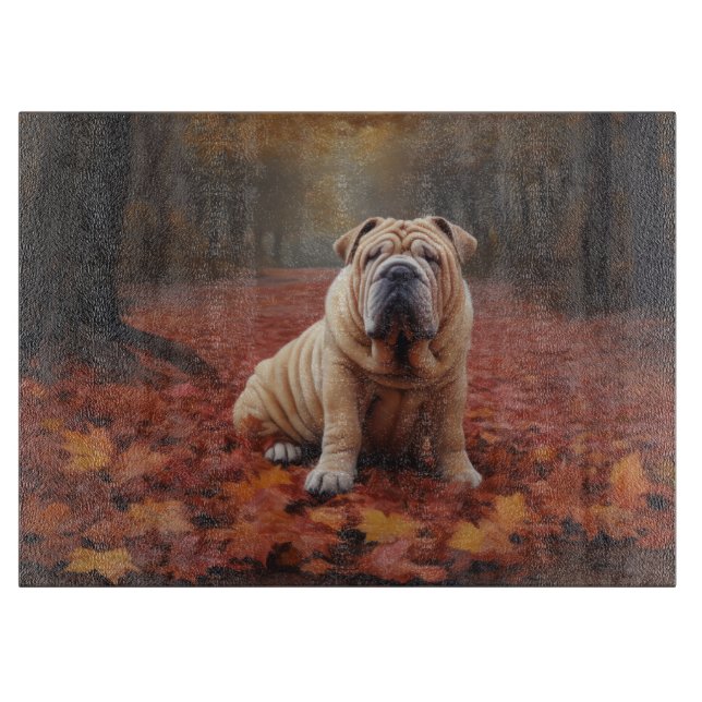 Shar Pei i Höst löv Fall Inspire (Framsidan)