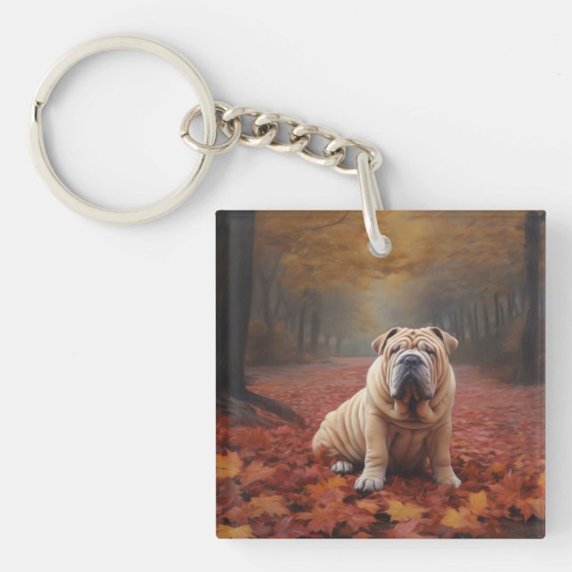 Shar Pei i Höst löv Fall Inspire (Framsidan)