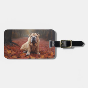 Shar Pei i Höst löv Fall Inspire Bagagebricka
