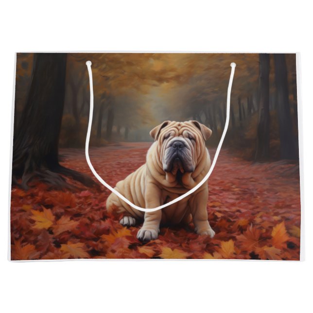 Shar Pei i höstlöv Fall Inspire (Framsidan)