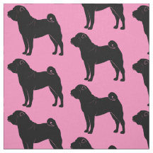 Shar Pei i Silhouette på rosor