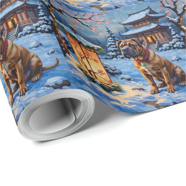 Shar Pei jul Lantern Zen Trädgård Jul Presentpapper (Rulle Hörn)