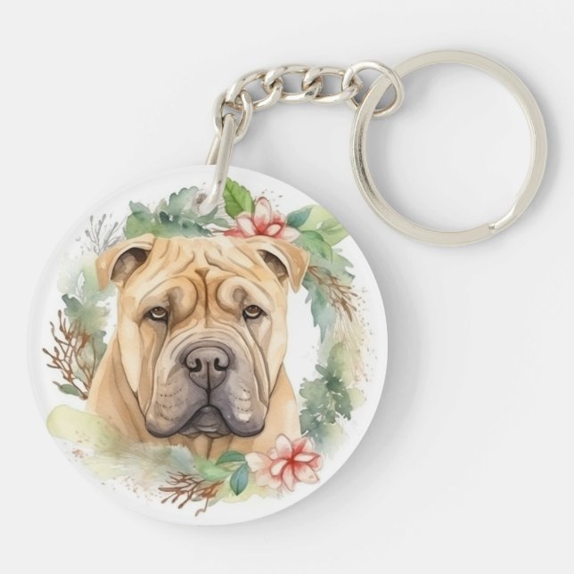 Shar Pei julkrans Festiv Valp (Baksidan)