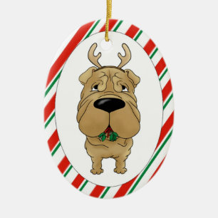 Shar-Pei julprydnad Julgransprydnad Keramik
