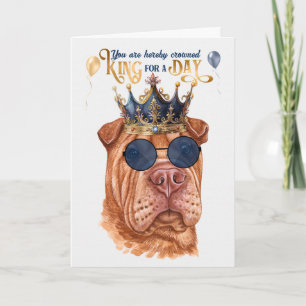 Shar Pei Kung för en dag på födelsedagen Kort