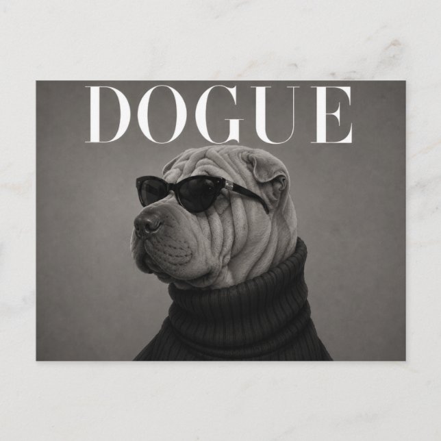 Shar Pei Lyxigt Modereportage Vykort (Framsida)
