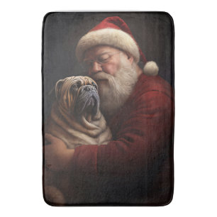 Shar Pei med Jultomten julafton Badrumsmatta