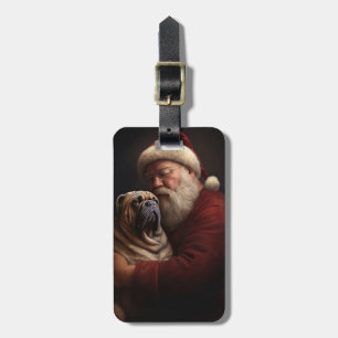 Shar Pei med Jultomten julafton Bagagebricka