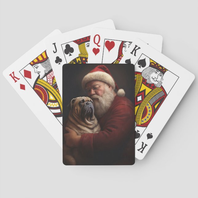 Shar Pei med Jultomten julafton Casinokort (Baksidan)