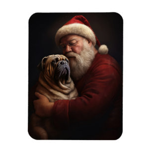 Shar Pei med Jultomten julafton Magnet