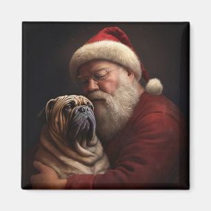 Shar Pei med tomte festlig jul Magnet