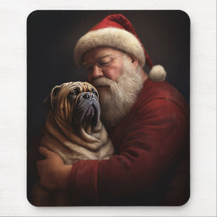 Shar Pei med Tomte Julfirande Julen Musmatta