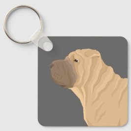 Shar Pei Nyckelring