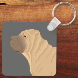 Shar Pei Nyckelring