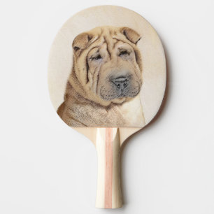 Shar Pei Painting - Cute Original Hund Art Pingisracket