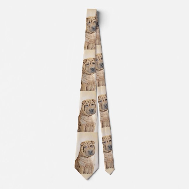 Shar Pei Painting - Cute Original Hund Art Slips (Framsida)