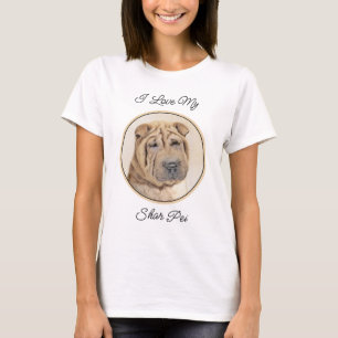 Shar Pei Painting - Cute Original Hund Art T Shirt