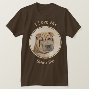Shar Pei Painting - Cute Original Hund Art T Shirt