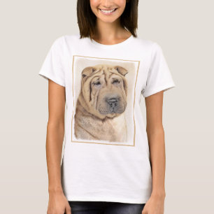 Shar Pei Painting - Cute Original Hund Art T-shirt