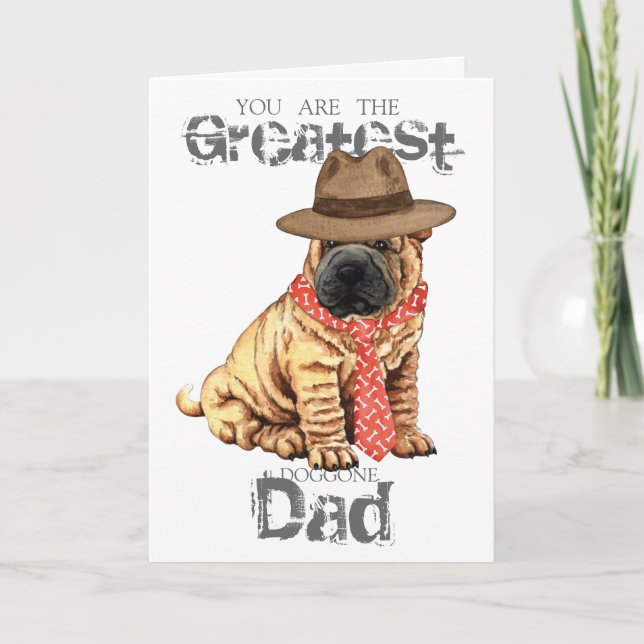 Shar-Pei Pappa Kort (Framsida)