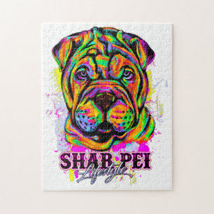 Shar Pei Puppy-Hund livsstil Pussel