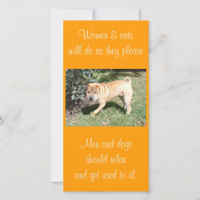 Shar Pei Rädding Blank CArd (Framsida)
