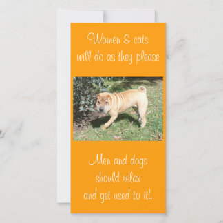 Shar Pei Rädding Blank CArd
