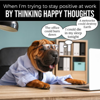 Shar Pei som försöker vara positiv på jobbet T Shi Shirt