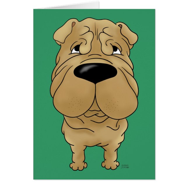 Shar-Pei - stor näsa och ända Hälsningskort (Framsidan)