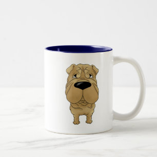 Shar-Pei - stor näsa och ända Två-Tonad Mugg