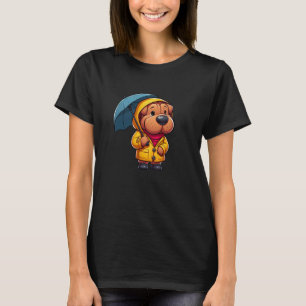 Shar Pei Umbrella Hund Funny Rainrock T Shirt